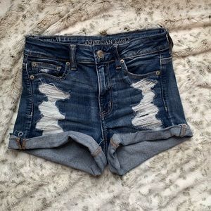 American Eagle High Rise Denim Short